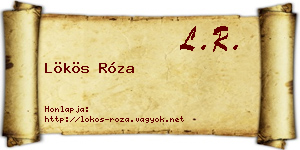 Lökös Róza névjegykártya