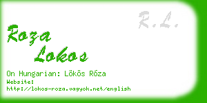 roza lokos business card